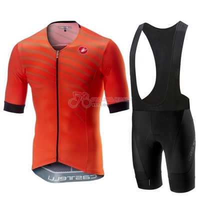 Castelli Free Speed Race Cycling Jersey Kit Short Sleeve 2019 Orange