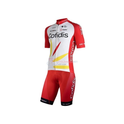 Cofidis Cycling Jersey Kit Short Sleeve 2021 Red White