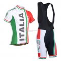 Italia Cycling Jersey Kit Short Sleeve 2021 Red Green