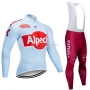 Katusha Alpecin Cycling Jersey Kit Long Sleeve 2019 Light Blue Red