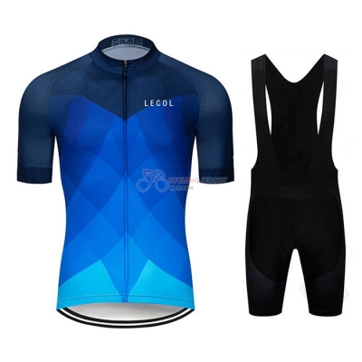 Le Col Cycling Jersey Kit Short Sleeve 2020 Light Blue Deep Blue