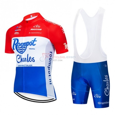 Roompot Charles Cycling Jersey Kit Short Sleeve 2019 Red White Blue