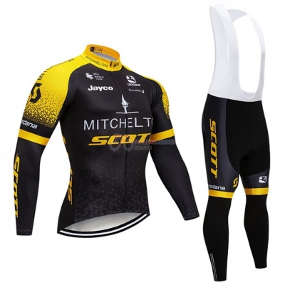 Scott 2018 Cycling Jersey Kit Long Sleeve 2018 Black and Yellow