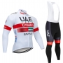 UAE Cycling Jersey Kit Long Sleeve 2020 White Red