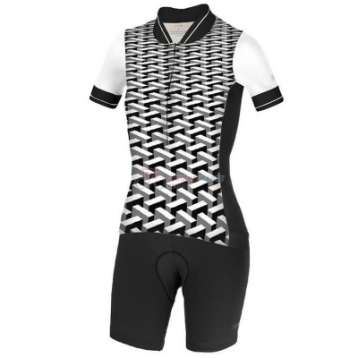 Women RH+ Cycling Jersey Kit Short Sleeve 2020 White Black