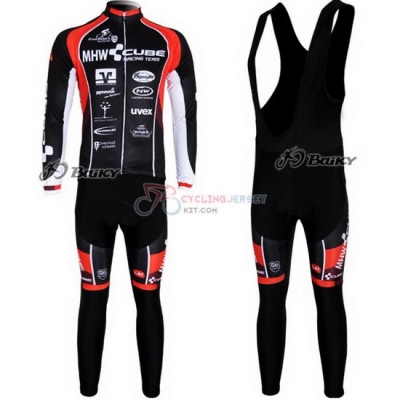 Cube Cycling Jersey Kit Long Sleeve 2012 Black And Red