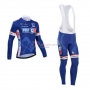 FDJ Cycling Jersey Kit Long Sleeve 2014 Blue
