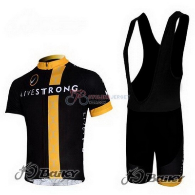 Livestrong Cycling Jersey Kit Short Sleeve 2011 Black And Yellow