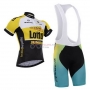 Lotto Cycling Jersey Kit Short Sleeve 2015 Black And Yellow