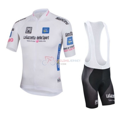 Giro D'Italia Cycling Jersey Kit Short Sleeve 2016 White And Blue