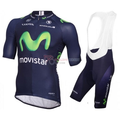 Movistar Cycling Jersey Kit Short Sleeve 2016 Green And Blue