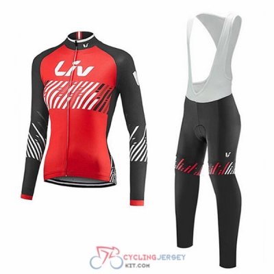 2017 Liv Cycling Jersey Kit Long Sleeve red