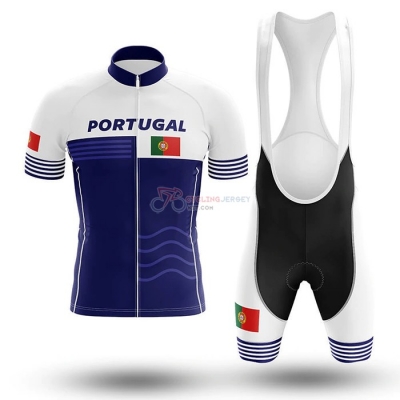 Campione Portugal Cycling Jersey Kit Short Sleeve 2020 White Blue