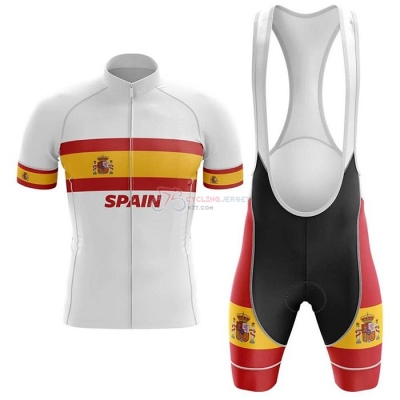 Campione Spain Cycling Jersey Kit Short Sleeve 2020 White