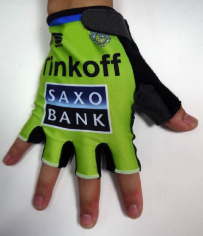Cycling Gloves Saxo Bank Tinkoff 2015 green