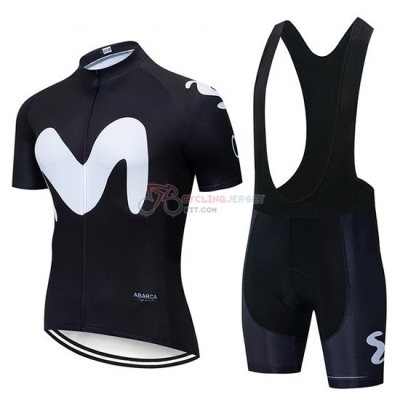 Movistar Cycling Jersey Kit Short Sleeve 2019 Black