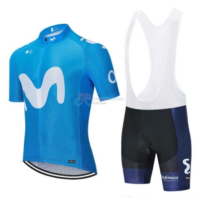 Movistar Cycling Jersey Kit Short Sleeve 2020 Blue