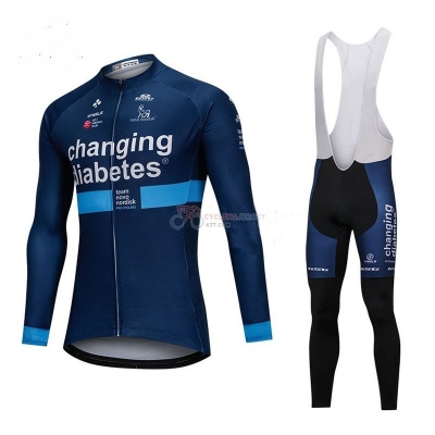 Novo Nordisk Cycling Jersey Kit Long Sleeve Blue