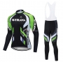 STRAVA Cycling Jersey Kit Long Sleeve 2021 Black Green