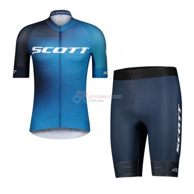 Scott Cycling Jersey Kit Short Sleeve 2021 Black Blue