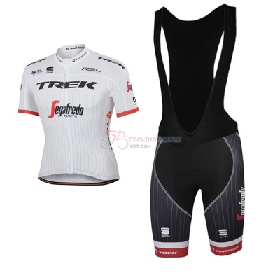 Trek Segafredo Short Sleeve Cycling Jersey and Bib Shorts Kit 2017 white
