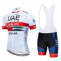UCI Mondo Campione Uae Cycling Jersey Kit Short Sleeve 2019 White Red
