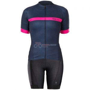 Women Bontrage Cycling Jersey Kit Short Sleeve 2020 Fuchsia Dark Blue