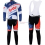 Lotto Cycling Jersey Kit Long Sleeve 2012 White And Blue