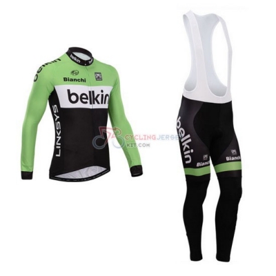 Belkin Cycling Jersey Kit Long Sleeve 2014 Green And Black