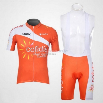 Cofidis Cycling Jersey Kit Short Sleeve 2012 Orange