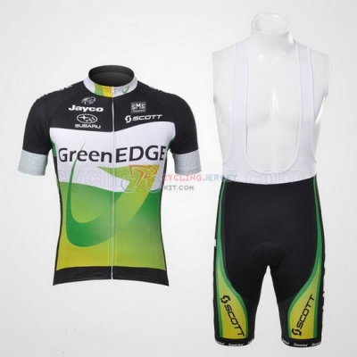 Greenedge Cycling Jersey Kit Short Sleeve 2012 Black And Green