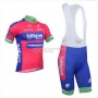 Lampre Cycling Jersey Kit Short Sleeve 2013 Pink And Sky Blue