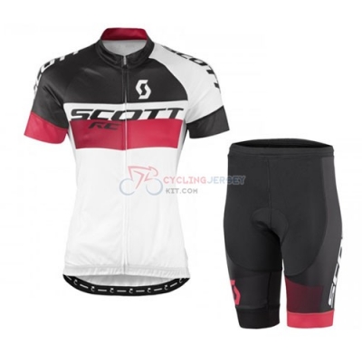 Women Cycling Jersey Kit Scott Short Sleeve 2016 Black And White
