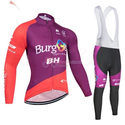 Burgos BH Cycling Jersey Kit Long Sleeve 2019 Purple Red