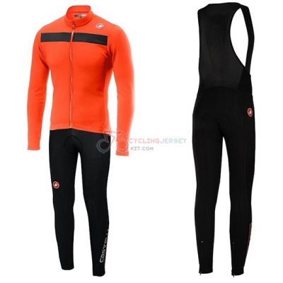 Castelli Puro 3 Cycling Jersey Kit Long Sleeve 2019 Orange Black