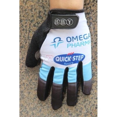 2020 Omega Quick Step Long Finger Gloves Blue White