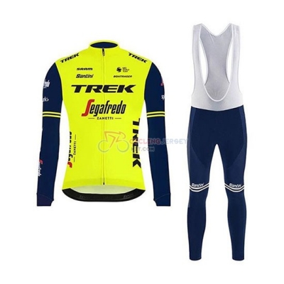Trek Segafredo Cycling Jersey Kit Long Sleeve 2020 Green Black