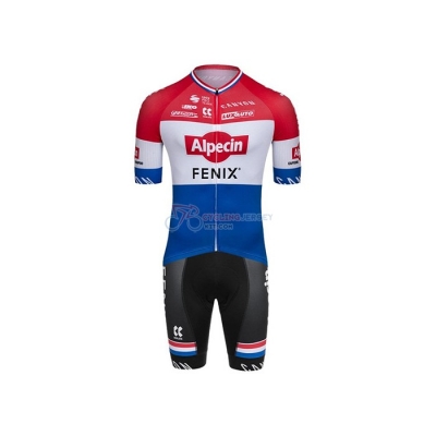 Alpecin Fenix Cycling Jersey Kit Short Sleeve 2021 Campione Netherlands