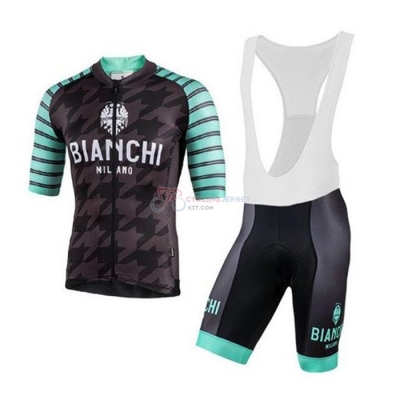 Bianchi Cycling Jersey Kit Short Sleeve 2020 Black Green White