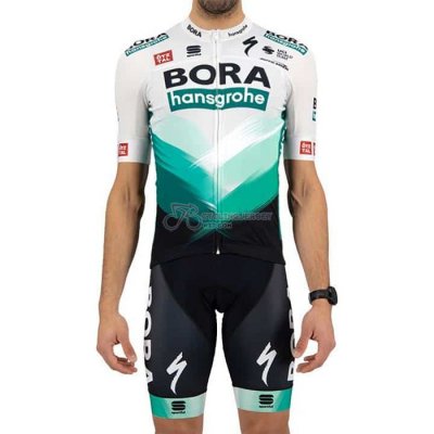 Bora-hansgrone Cycling Jersey Kit Short Sleeve 2021 White Green