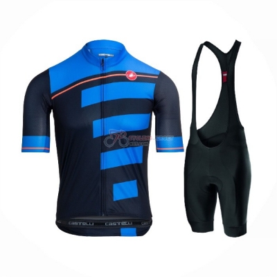 Castelli Cycling Jersey Kit Short Sleeve 2021 Blue Black