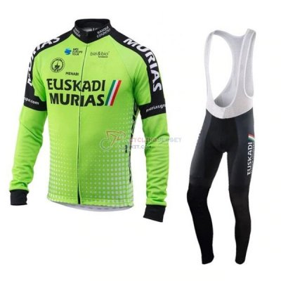 Euskadi Murias Cycling Jersey Kit Long Sleeve 2018 Green
