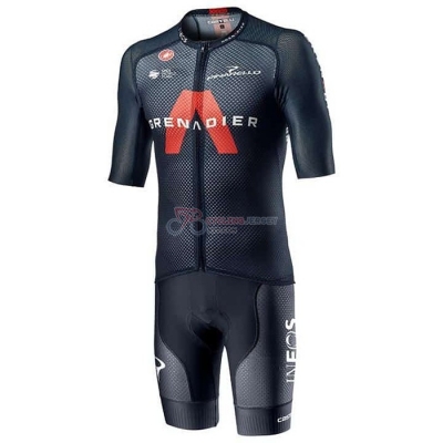 Ineos Grenadiers Cycling Jersey Kit Short Sleeve 2021 Dark Blue