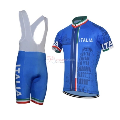 Italia Cycling Jersey Kit Short Sleeve 2021 Blue