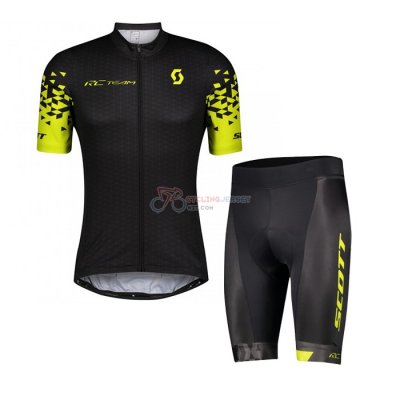 Scott Cycling Jersey Kit Short Sleeve 2021 Black Yellow(2)