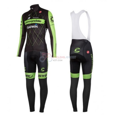 Cannondale Cycling Jersey Kit Long Sleeve 2016 Green And Black