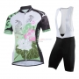 Women Cycling Jersey Kit Monton Short Sleeve 2014 Green And White