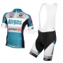 2015 Team D3 Devo Airgas blue black Short Sleeve Cycling Jersey And Bib Shorts Kit