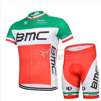 BMC Cycling Jersey Kit Short Sleeve 2015 Orange And Green