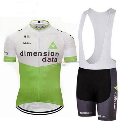 2018 Dimension Data Cycling Jersey Kit Short Sleeve White and Green
